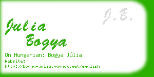 julia bogya business card